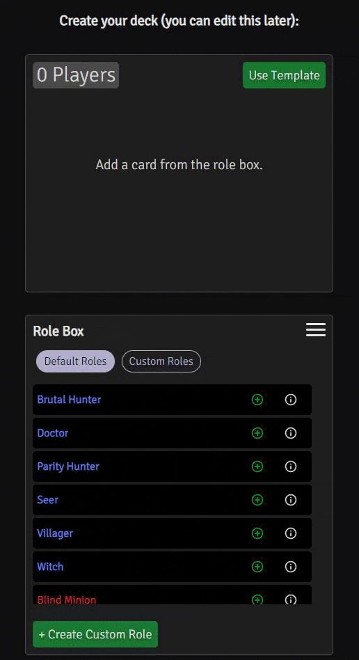 adding a role to the deck